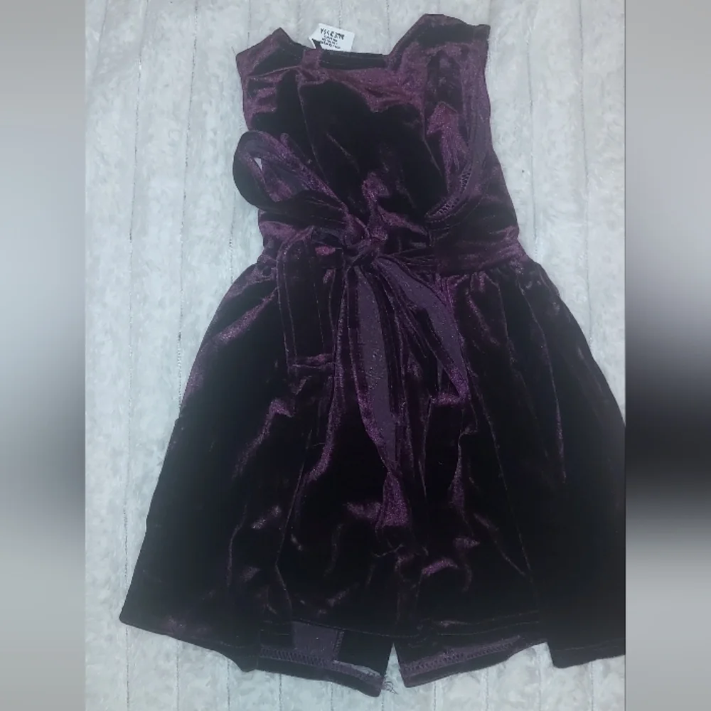 Vintage Elegant Purple Velvet 3T Dress